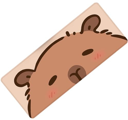 MEZHEN Schreibtischunterlage Capybara Gaming Mauspads XXL Mauspad Desk Mat Anti Rutsch PC Mausmatte Groß Mousepad Capybara Gaming Schreibtisch Zubehör Mat Büro Deko A