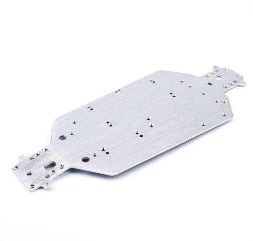 RC Car Upgrade Zubehör Für HSP 94107 94170 94118 94111 1/10 Aluminium Legierung Metall Chassis RC Für Buggy Monster Upgrade Ersatz Zubehör(Silver)