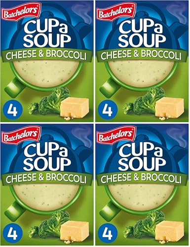 Batchelors Cup a Soup Cheese & Broccoli Instant Soup, 4 Sachets Per 92 g (Pack of 4)