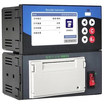 Stromdatenlogger mit Drucker Temperatur Druck PT100 PT1000 4-20mA Datenrekorder Controller(5 Channels (220VAC))
