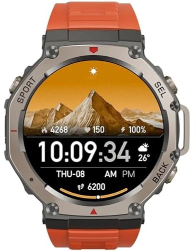Generico Sekoda GPS Sports Smartwatch, impermeabile IP68, 15 giorni di autonomia (Rosso)