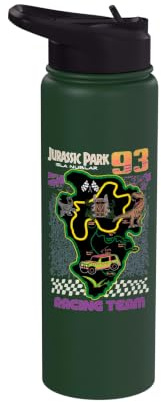 Jurassic Park Racing Team Isla Nublar 93 Front & Back Stainless Steel Insulated Water Bottle