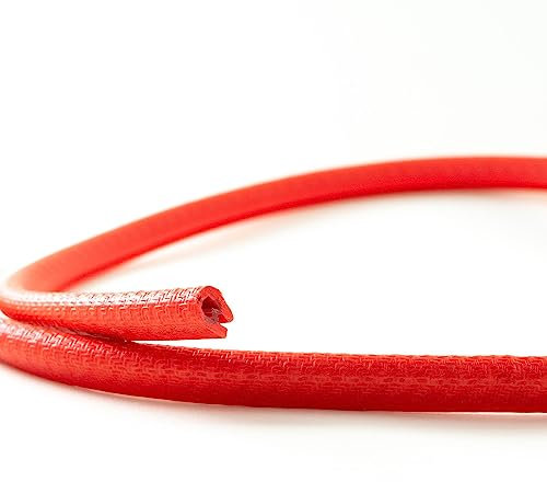 EUTRAS [3m] Kantenschutz 1-2 mm rot – hält ohne Kleber – perfekt für Bleche und Autotüren – schützt und entschärft Kanten – Industriequalität Made in Germany