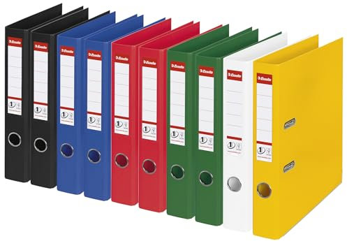 Esselte, Vivida 624162 A4 Lever Arch Files No.1 Assorted 50mm Spine Plastic Pack of 10