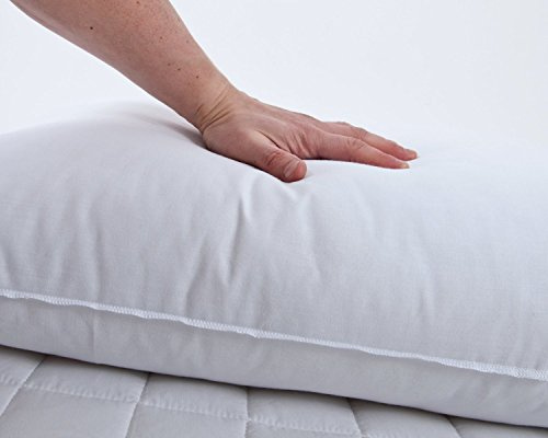 Unique Extra Thick Hotel Quality 1000g Hollowfibre Bed Pillow | Extra Filled Medium/Firm Support | Soft Polycotton Cover | Hypoallergenic Bounce Back Pillow Ideal for Side & Back Sleepers