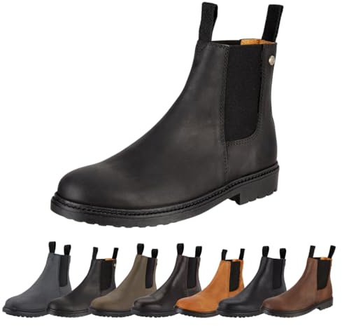 SUEDWIND FOOTWEAR Reitstiefeletten für Damen NEW WORK – Chelsea Boots aus Leder – Reit- & Freizeit-Stiefelette mit Ortholite-Fußbett, Gummisohle & Lederinnenfutter – Schwarz – Gr. 46