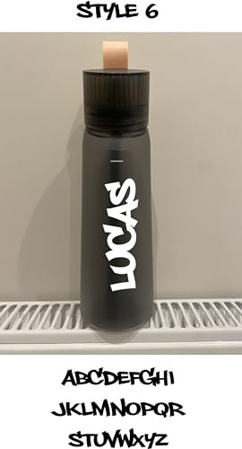 Personalised Drinks Water Bottle Vinyl Decal Sticker School Football Sports
