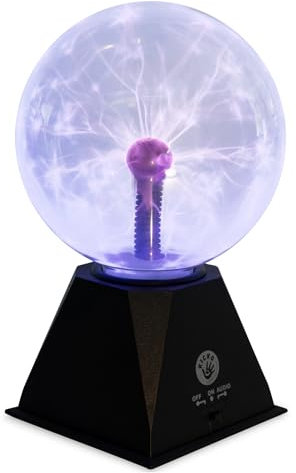 Kicko 10-Zoll-Plasmaball – Blaue Plasmakugel, berührungs- und geräuschempfindlich – Nebel-Donner-Blitz-Lampe – Kristallkugel für Schlafzimmer, Partys, Kinder und als Heimdekoration