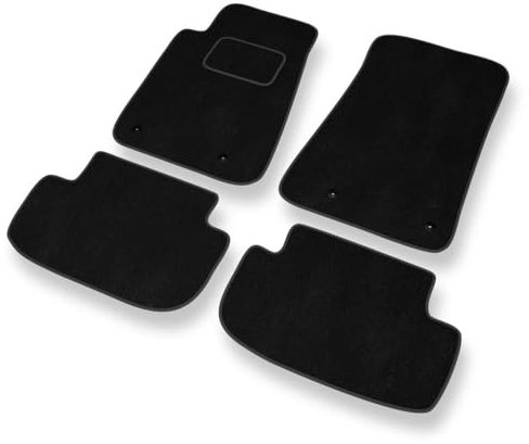 Mossa - Fußmatten Auto kompatibel mit Chevrolet Camaro V (2009-2015) - Premium Velours Schwarze Automatten Autoteppiche 1