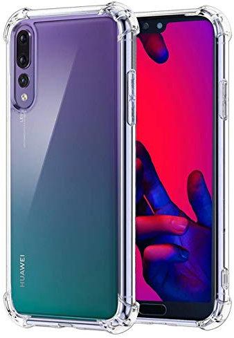 Verco Handyhülle für Huawei P20 Pro, Anti Shock Schutzhülle für Huawei P20 Pro Hülle Silikon [Display- & Kameraschutz] Weiche Flexible TPU Hülle, Transparent