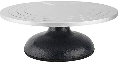 Homtone Piastra in argilla per impieghi gravosi da 30 cm di diametro, ruota per scultura Piattaforma girevole per scultore interamente in metallo con cuscinetti a sfera (12/30 cm)
