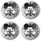 4 x Gel Aufkleber für Nabendeckel 60mm Durchmesser Felgenaufkleber Sticker für Felgen Emblem Doming für Auto Kfz Tuning Zubehör DM007 (Nr. 16 Mickey Mouse Silver, Gel Aufkleber Set)