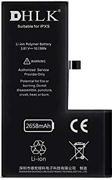 DHLK® Akku Batterie Ersatz kompatibel mit iPhone XS - Optimale Leistung, verlängerte Lebensdauer/Kapazität 2658 mAh [2 Jahre Garantie]