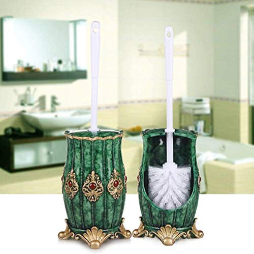WLVG Brosses et Supports de Toilette européen à Long Manche Porte-Brosse de Toilette en résine Support de Brosse de Nettoyage de Base Brosse de Toilette Japonaise créative