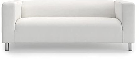 MASTERS OF COVERS Ersatzsofabezug für IKEA Klippan 2-Sitzer, Klippan 2 er Sofabezug, Loveseat, Sofa Überzug, 180 cm x 85 cm x 58 cm (Weiß, Baumwolle)