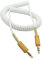 Yaowangan Câble spiralé pour haut-parleur Bluetooth MARSHALL Woburn/Marshall Woburn II, fil audio de remplacement blanc avec prise plaquée or, s'étend jusqu'à 1,5m/4,11pieds