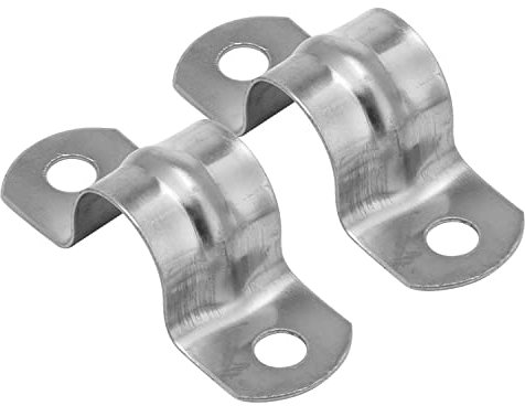 WELLOCKS Rohrschelle 32 Stück M16 U-Bügel Rohrband 304 Edelstahl Heavy Duty Rigid Pipe Strap 2 Löcher Kabelschelle Hanger für Rohr Rohrbefestigung (D129M16)