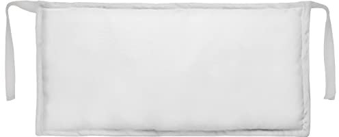 Ferocity White Blanc Coussin Appui-tête pour transats en Bois 45 x 25 cm Coussins hydrofuges en Polyester de Haute qualité avec Rembourrage en Flocons de Fibres Creuses de Polyester [144]