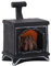 HEEPDD Puppenhaus-Miniatur-Kamin, 1:12 Mini-Puppenhaus-LED-Kamin-Statue, Schwarz, Klassisch, Harzmaterial, 5 cm x 3,5 cm x 7 cm