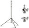 NEEWER Soporte de Luz de Acero Inoxidable de 7,2 pies / 2,2 m Soporte de Trípode de Fotografía Resistente con Resorte Acolchado con Adaptador de Tornillo Universal de 1/4 a 3/8