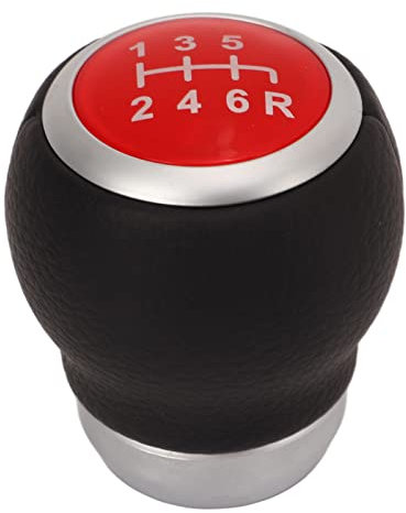 Keenso Auto Schaltknauf, Auto 6 Gang Schaltknauf Abdeckung Schaltgetriebe Schaltkopf Ersatz für (Rot) Schaltköpfe/Schalthebel