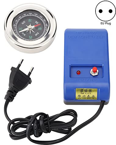 entmagnetisierer uhren ce,Elektrisches Entmagnetisierer-Werkzeug Kompass-Set Uhr Entmagnetisierer Elektrische Entmagnetisierungswerkzeuge für Uhrenreparatur-Entmagnetisierer 110V220V (EU-Stecker) +