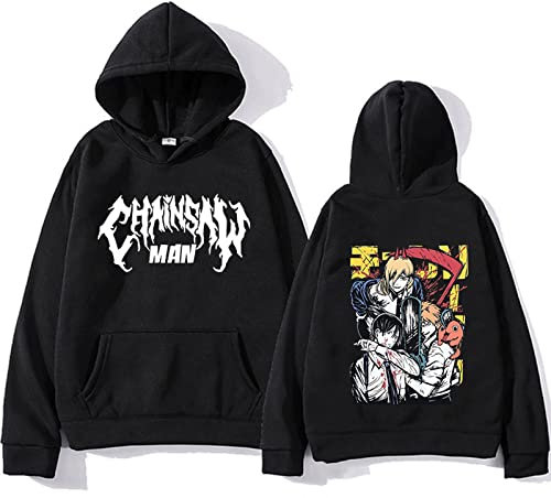 MEDM Y2K Japanische Anime -Kettensäge Mann Pochita Hoodies Sweatshirts Manga Cartoon Grafik Streetwear Langarm Gothic Herren Pullovers