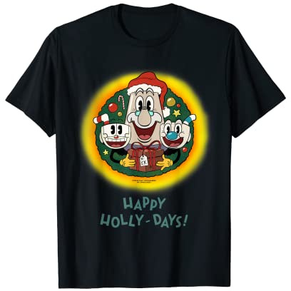 Happy Holly Days! The Cuphead Show! Holiday Merch T-Shirt