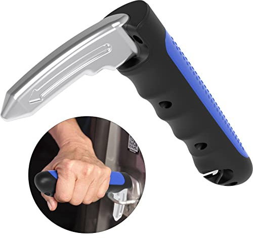 Haydyson Poignée de voiture multifonction pour personnes âgées et handicapées, 3 en 1, poignée d'aide à la porte automobile, coupe-ceinture de sécurité, brise-fenêtre, poignée de porte de voiture pour