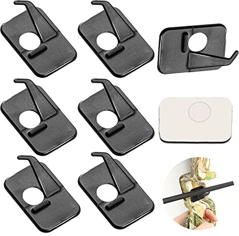6Pcs Pfeilauflage für Recurve Bogen, Kunststoff Bogenschießen Pfeilstütze für zusammengesetzte Bögen, Schwarze Recurve Bogenpfeilstütze mit klebendem Rücken, Jagdschießen Zielzubehör für Linke Hand