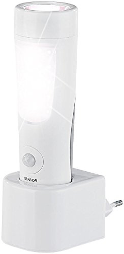 Lunartec Induktions Taschenlampe: 2in1-Nacht- & Hand-Leuchte mit Akku, Versandrückläufer (Nachtlicht Taschenlampenfunktion, Taschenlampe mit Bewegungsmelder, Notfall)