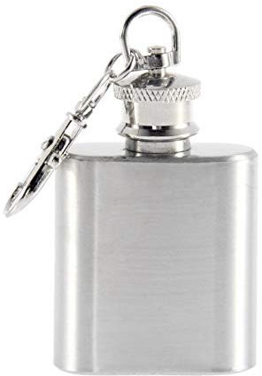 Hip Flask Mini Pocket Hip Flask with Key Ring Keychain 1Oz Stainless Steel Liquor Storage Hip Flasks Drinking Flask