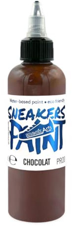 SneakArts Peinture pour Cuir et Textile - Chocolat - 100ml - Personnalisation Sneaker, Chaussure, Maroquinerie, Vêtement, Jean