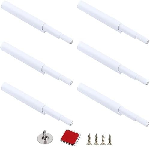 YUOIP® Push to Open Door Catches Magnetic Latch Open and Close The Door with a Single Push(6 Pack)(White)