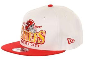 New Era Kansas City Chiefs NFL White Original Teamcolour Helmet Red 9Fifty Snapback Cap - One-Size
