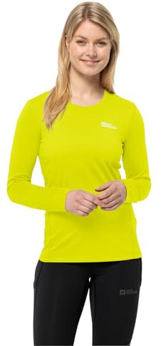 Jack Wolfskin Damen Sky Thermal L/S Wander-Shirt, Firefly, M EU