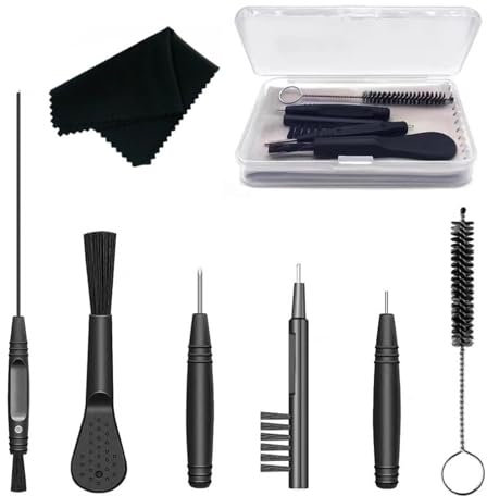 Yitaocity 8in1 Hearing Aid Cleaning Kits, Hearing aid Cleaning Tools, Aid Cleaning Brush Vent Cleaner, Hearing Aid Amplifier Cleaner Kit with Case and Cloth, Mixed Clour