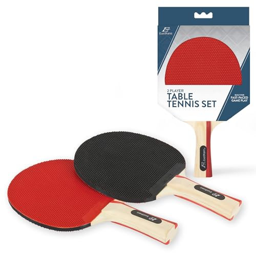 EastPoint Sports Tischtennis-Paddel-Set für 2 Spieler, inklusive 2 Pip-Out-Ping-Pong-Paddeln