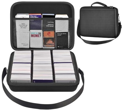 2000+ Magic Karten Box für Magic The Gathering, Trading Card Box für yugioh/für Cards Against Humanity/für Board&Expansions/für CAH/für MTG/für Deck Box/Football/Topps Sammelkarten Koffer (Schwarz)