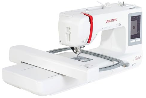 VERITAS Näh- und Stickmaschine Isabelle I Computer-Nähmaschine I 746 Programme inkl. Speicherfunktion I Touchscreen I Auto-Fadenspannung & Einfädelhilfe I Fadenabschneider I LED-Nählicht (weiß)