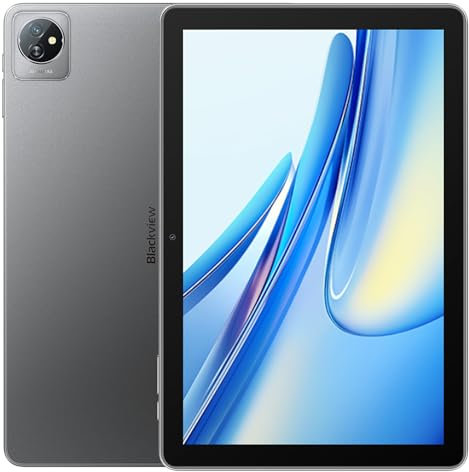 Blackview Tab 70 WiFi - Ultraschnelles Touchscreen Tablet - 10.1“ Display - 3 GB RAM + 64 GB ROM - Rockchip RK3562-2 MP + 5 MP Kameras - 6.580 mAh Akku - Grau
