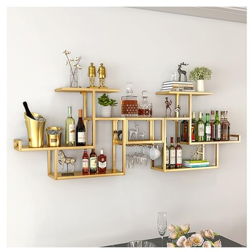 Portabottiglie da Parete Porta Bottiglie di Vino Cantinetta Vino Porta Calici da Parete Porta Vini Angolo Bar Mobile Bar per Casa Moderno Vetrina da Parete Mensole Cucina per Sala da pranzo Cucina Bar