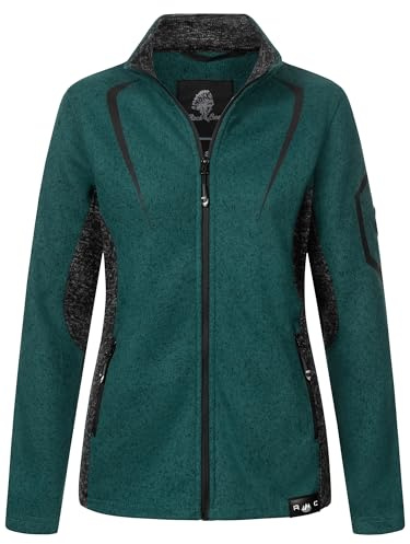 Rock Creek Fleecejacke Damen Outdoor D-505 | Wärmender Sweat-Pullover mit Reißverschluss, weiche Wanderbekleidung für Frauen, Alltag, Camping und Freizeit