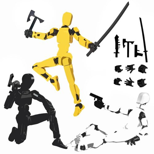 shallyong Figuren, 3 Stück T13 Action Figure, T13 Action Figure Set, Actionfiguren, Figuren Beweglich, Actionfiguren 14cm, Multi-Jointed Movable, Action Figures, Spielzeug
