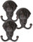 Novaliv 3x Gusseiserne Haken Hundekopf10x6x12,5 cm einfache Montage stabil sicher ideal für Wand- und Decken-Dekoration Garderobe Vintage Stil robust langlebig und elegant perfekte Dekoration