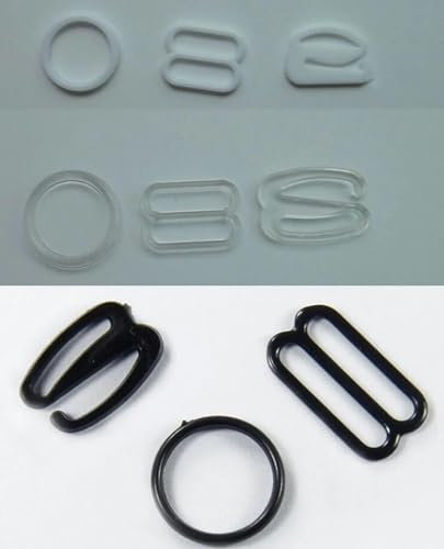 100pcs/bag Lingerie Underwear Bra Strap Adjustment O Rings 8 Slide 9 Hooks ，Inner Diameter 6/8/10/12/15/18/20/25mm-25mm-White Rings o