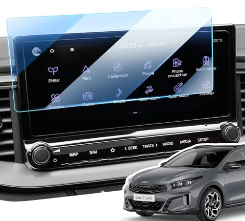 LANGBEAN Protector Pantalla para Kia Ceed 2022-2024 2025, 9H Película de Protección de Pantalla de Vidrio Templado para Kia Proceed/XCeed, 10,25 Accesorios de Navegación Protector Anti-Arañazos