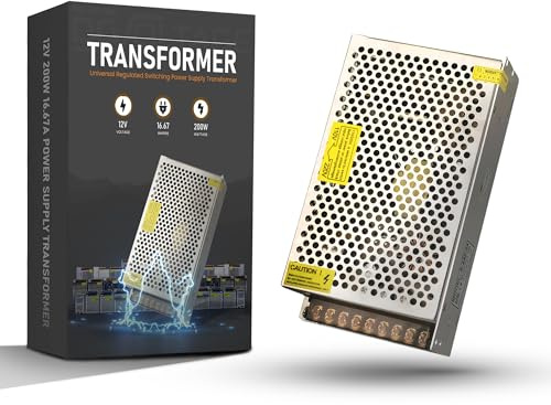 DCVOLTAGE 12V 30A 360W, fuente de alimentación de conmutación regulada universal, fuente de alimentación de transformador de protección IP20 para transformadores de controlador LED de CA 110-220V a CC