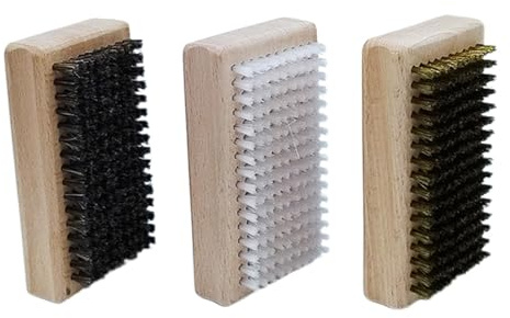 Vuggdt Ski Tuning Wachsbürste 3er Set Ski-Pflegebürste Set Tragbare Ski Reparatur Wachsbürste Ski Board Politur Bürste Inklusive Rosshaar, Nylon & Bürste für Outdoor-Aktivitäten