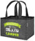 MF Filz Flaschentasche Happy Camper, rechteckig, 23 x 15 x 14 cm, für 6 Flaschen, bestickt, schwarz